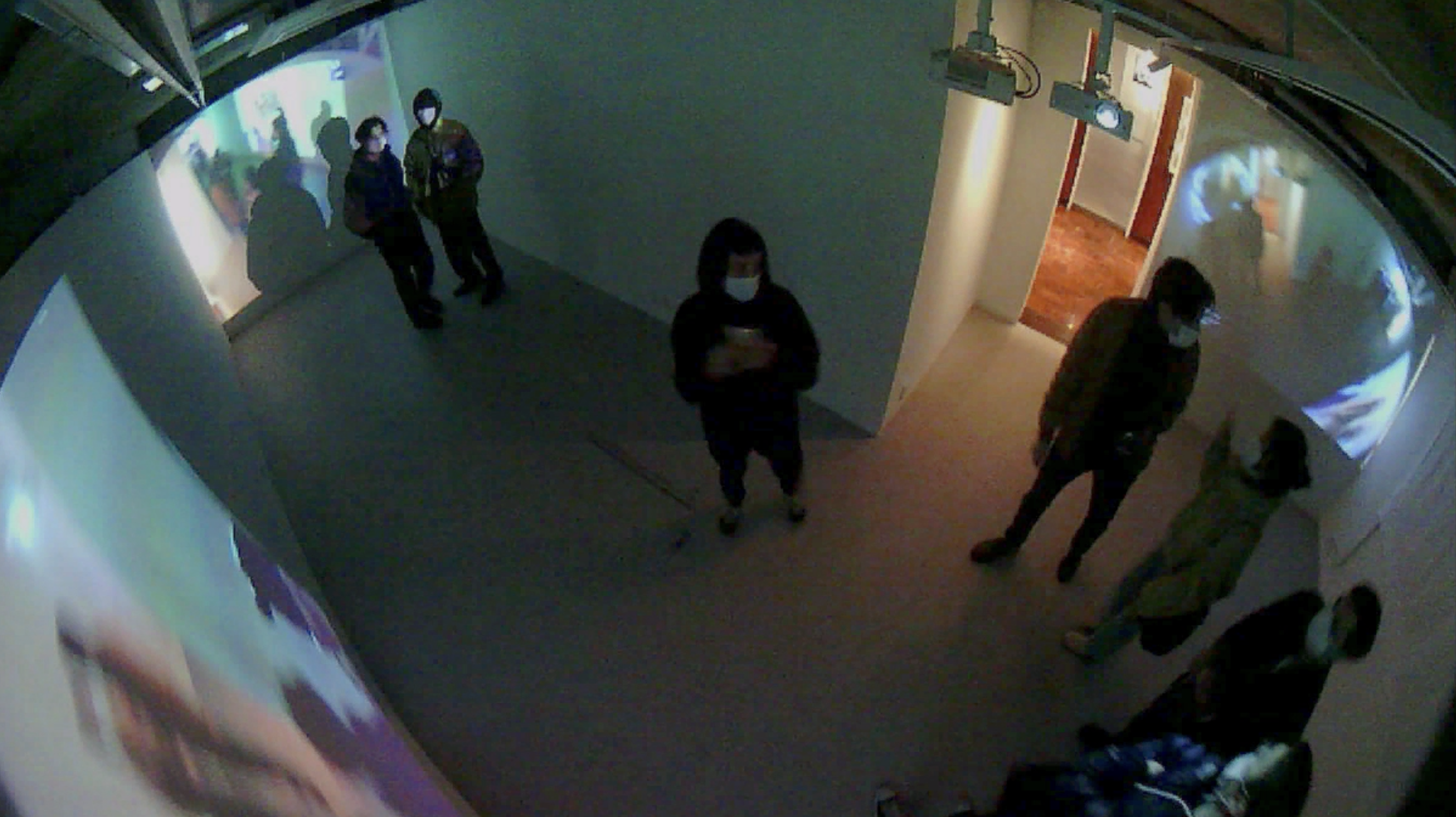 Close-up view of the Triptych exhibition setup